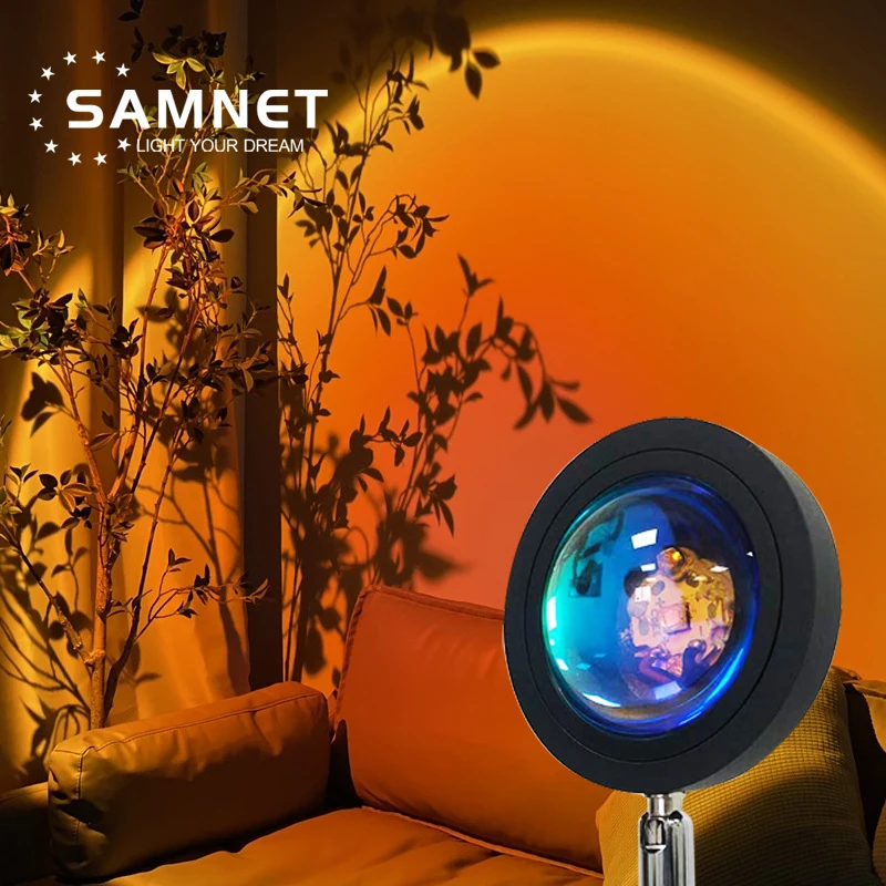 

Проекционный ночник с закатом, фон для прямой трансляции, как Галактический проектор, атмосфера, радужная лампа, украшение для спальни