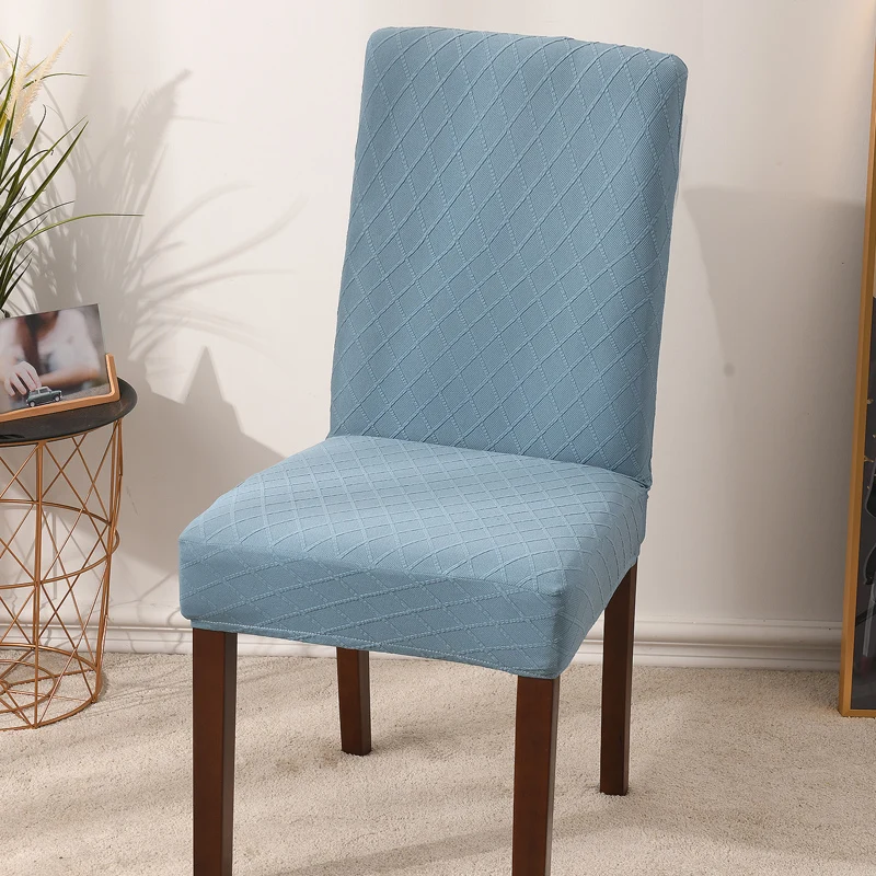 Жаккардовые простые Стрейчевые Чехлы для обеденных стульев съемные чехлы
