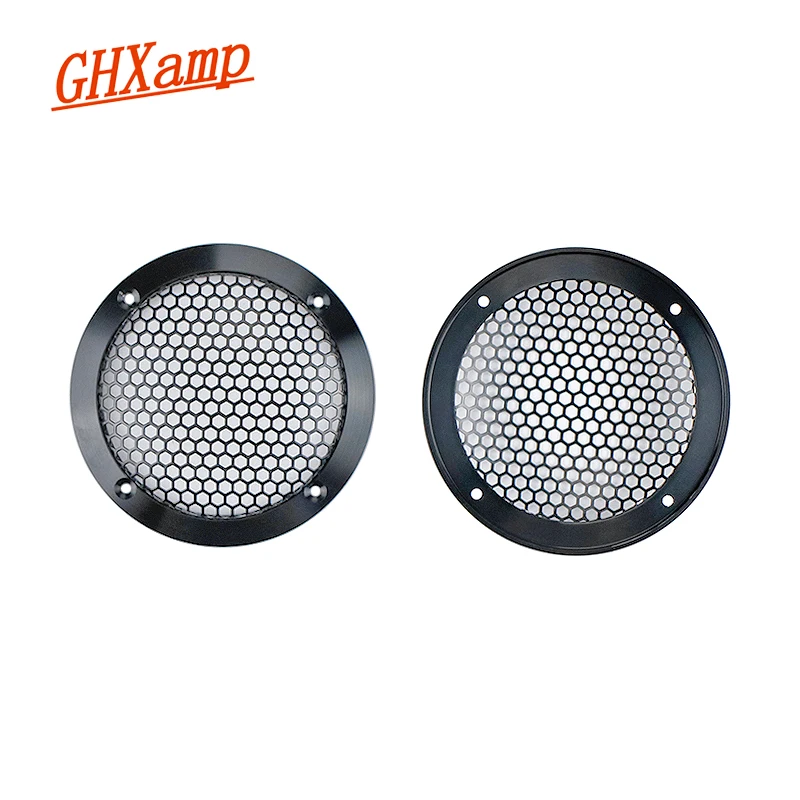 

GHXAMP 3 Inch Car Speaker Grill Mesher Aluminum alloy Midrange Loudspeaker Net Enclosure Protection Cover Audio Accessories 2PCS