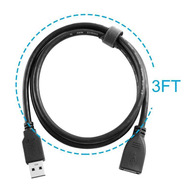 3FT / 6FT /15 FT USB 3 0 удлинитель M/F стандартный тип A штекер гнездо Кабель для передачи