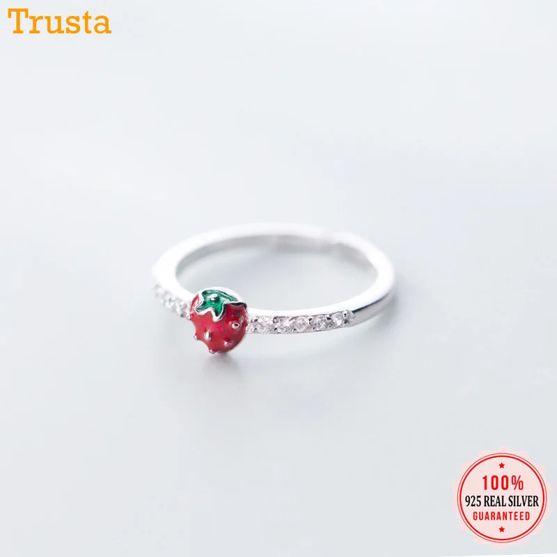 Trusta 925 пробы серебряные модные милые миниатюрные симметричные 5 мм X 5 мм красные серьги-гвоздики в виде яблока подарок для школьниц, детей, леди DS605