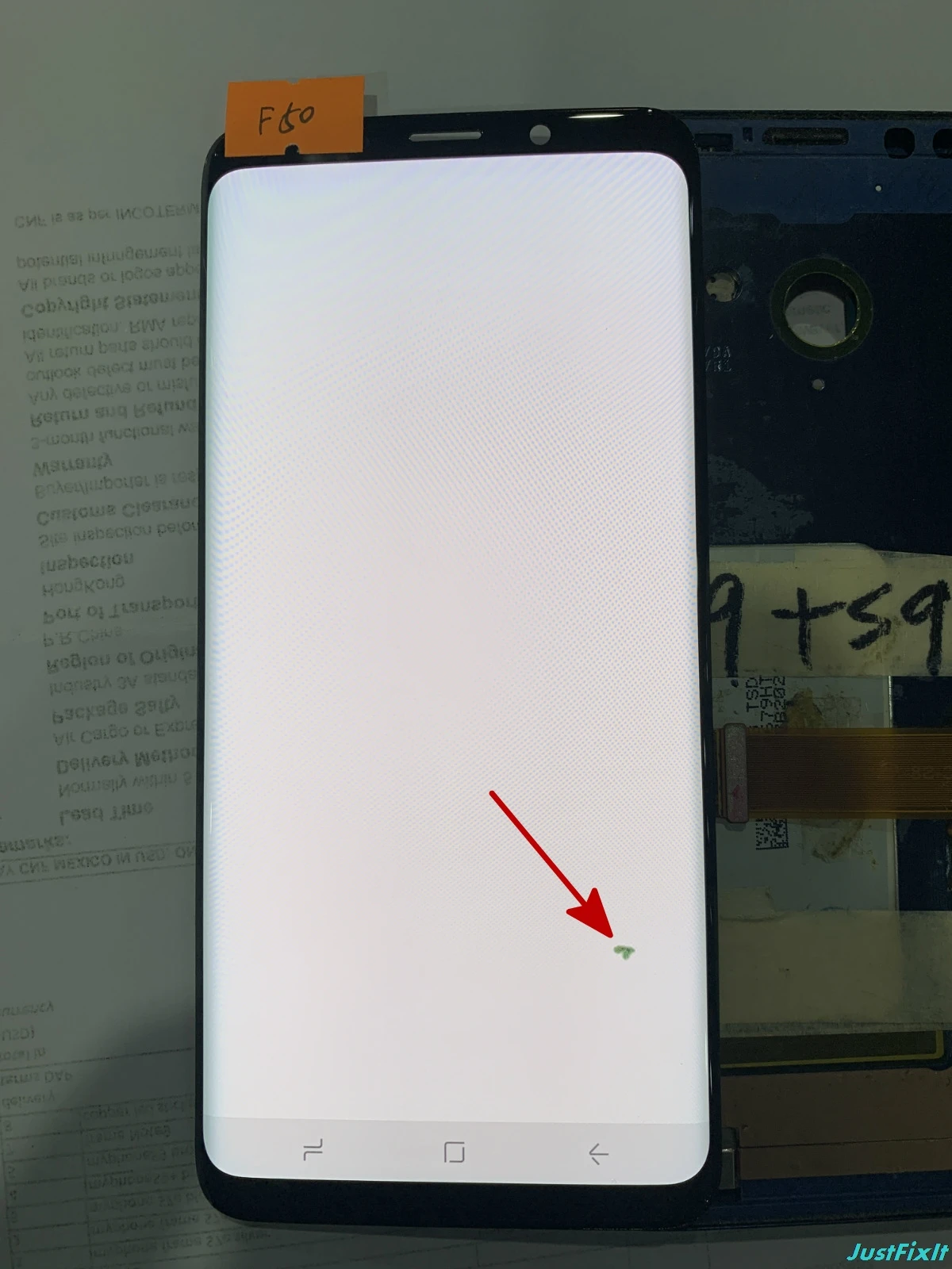 F50 Супер AMOLED для samsung Galaxy S9 Plus G965F G965U S9plus ЖК-дисплей сенсорный экран дигитайзер дефект черное пятно - Цвет: F50