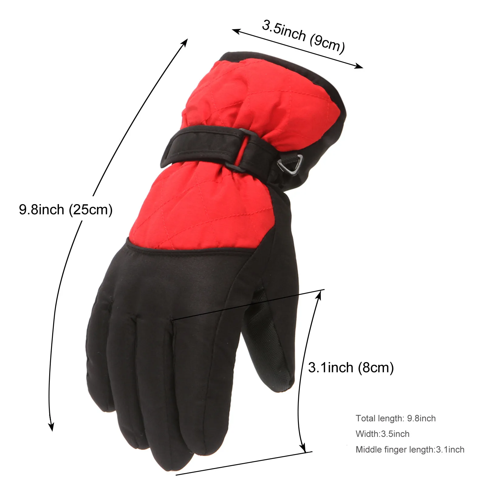 

Kids Outdoor Winter Warm Snowboarding Ski Gloves Children Kids Snow Mittens Waterproof Skiing Breathable Air Age 6-11 Years