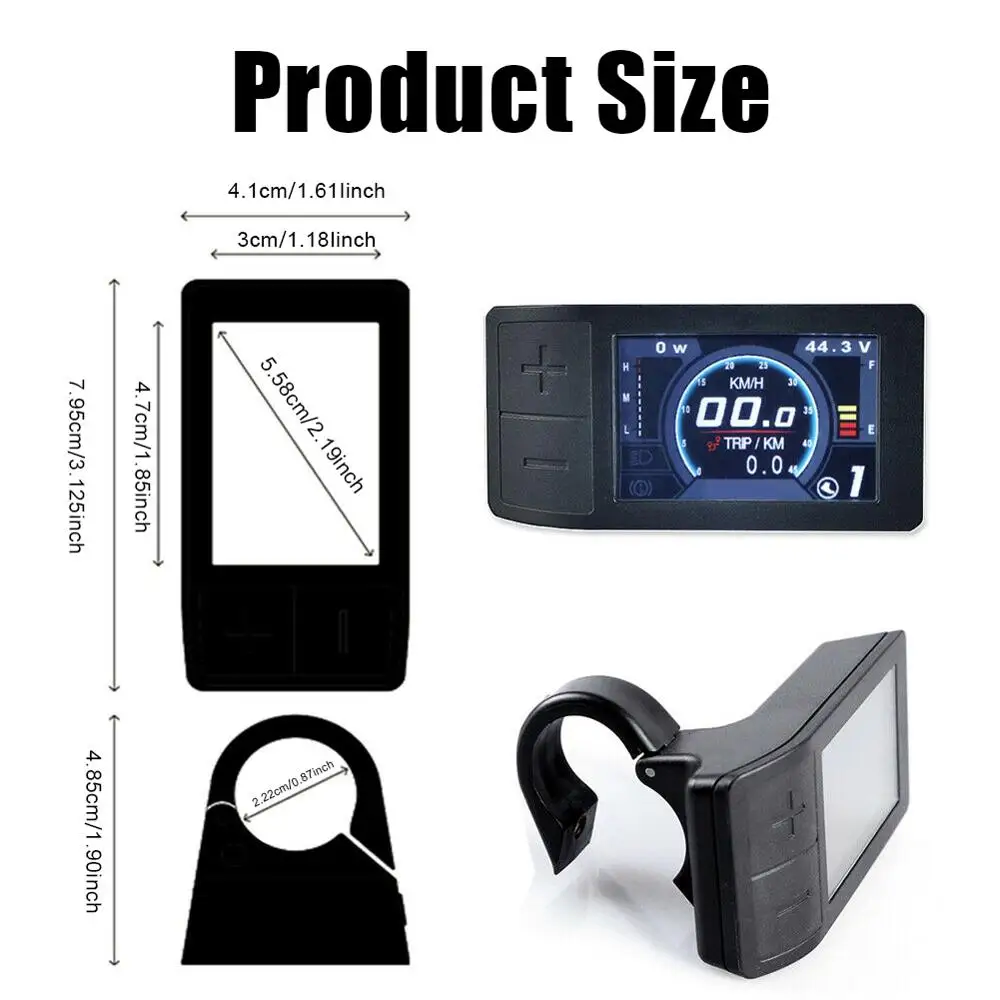 

Electric Bicycle Color LCD Display 500C Stopwatch for Bafang Mid Drive Motor Upgrade Replace Display