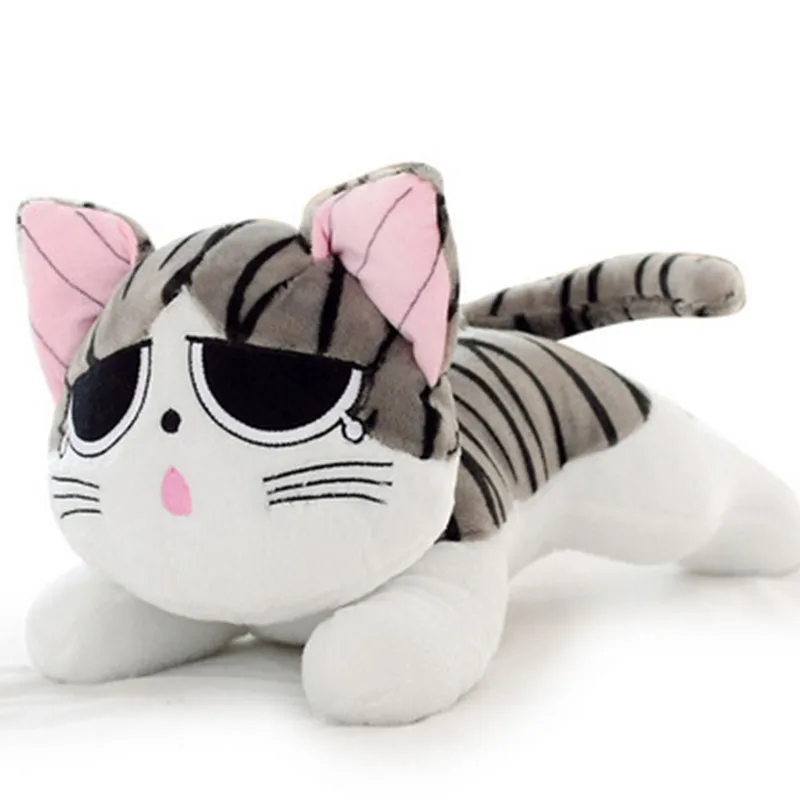 Детская 20 см японская аниме фигурка в полоску с рисунком кошки плюшевая мягкая