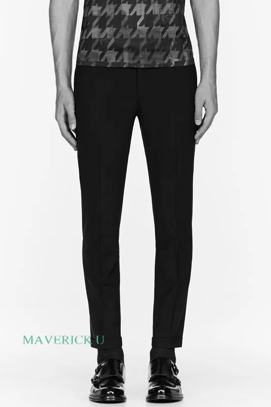 

S-6XL! 2020 брюк рот обжимной дизайнерские штаны для сезон весна-лето мужские тонкие облегающие девять минут штаны с маленьким размером ноги