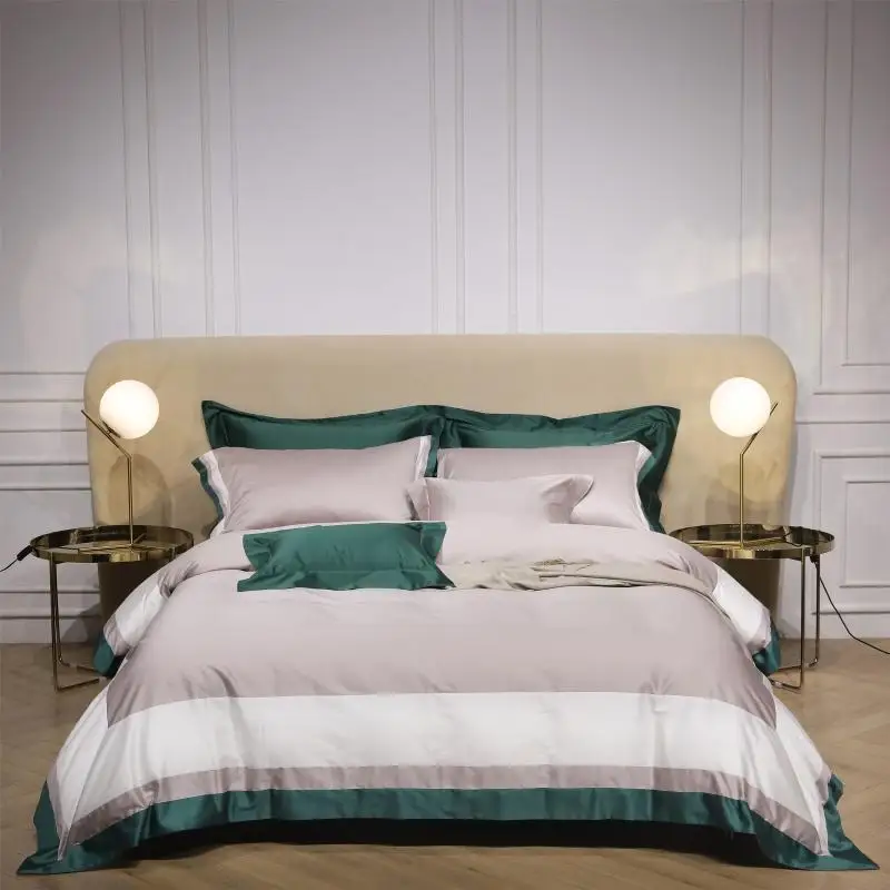 

1000TC Egyptian Cotton King Bedding Set Grey Golden Queen size Bed Sheet Linen set Bed set Duvet/Quilt Cover Pillowcase