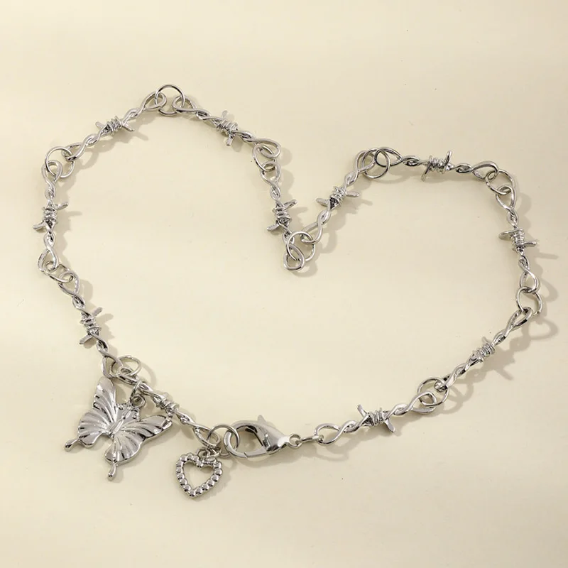 

Butterfly Necklace, beautiful necklace, steel, short, feminine, summer, holiday, romantic gift