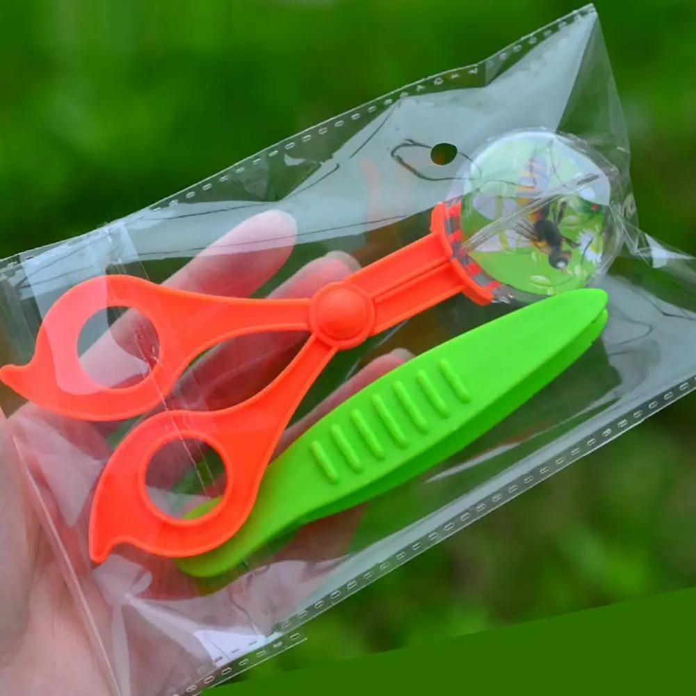 

2Pcs/Set Bug Insect Observation Catcher Scissors Tongs Tweezers Clamp Cleaning Tool Kids Toy