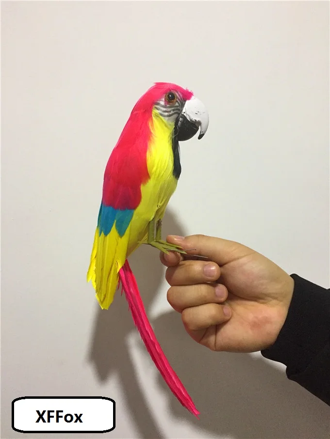 

real life red&yellow parrot model foam&feather parrot bird gift about 30cm xf2584
