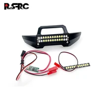 new 110 maxx metal front bumper with front rear led light bar for traxxas 110 maxx small x rc car upgrade parts