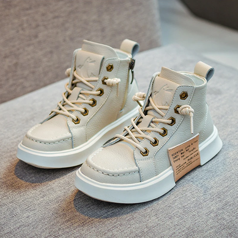 Новая мода Для мальчиков ясельного возраста ботинки martin кожи Удобная обувь для