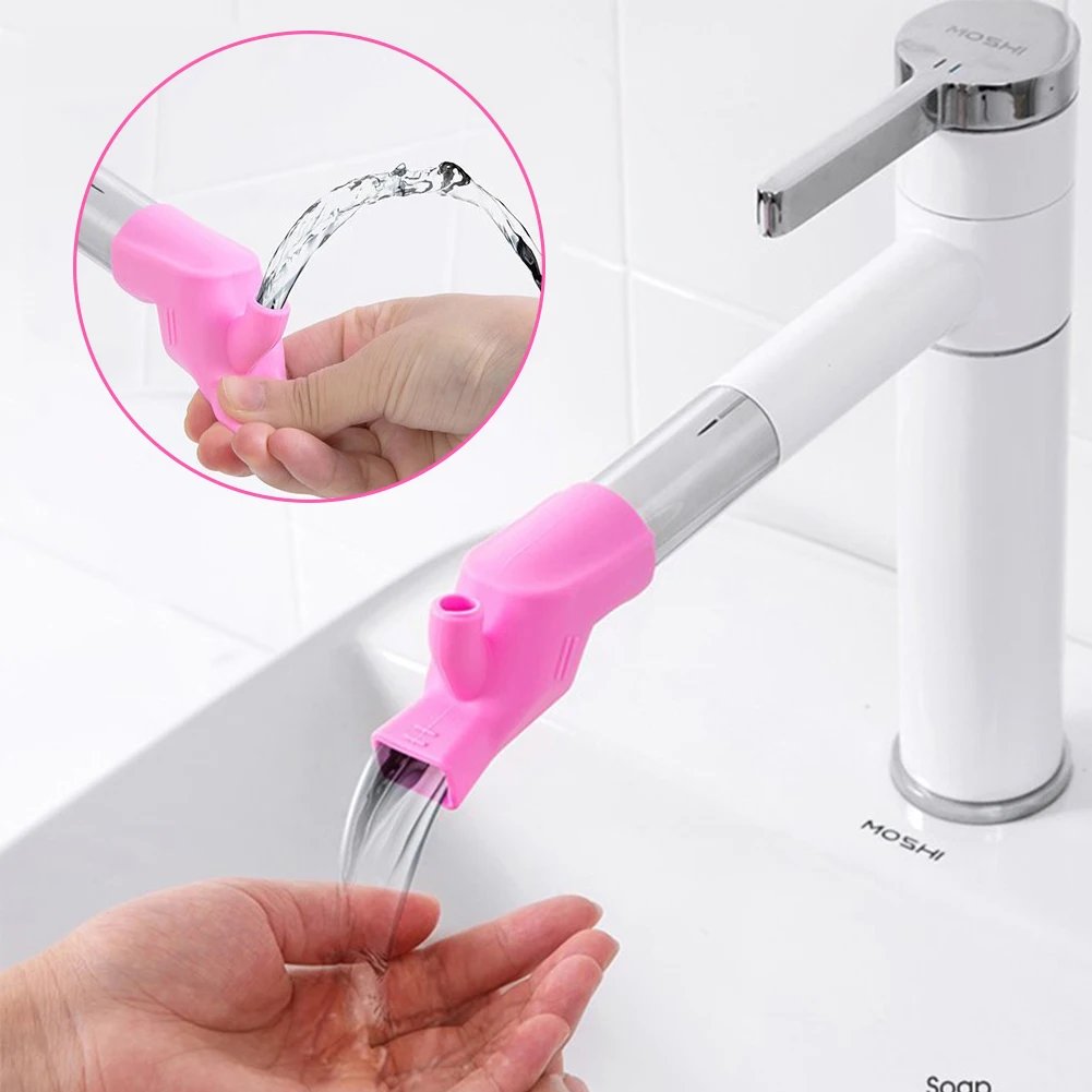 

High Elastic Silicone Water Tap Extension Sink Children Washing Device Bathroom Kitchen Sink Faucet Guide Faucet Extenders