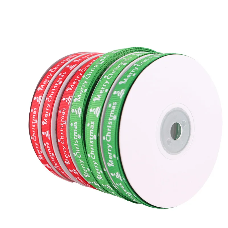 

1Roll 22M*1cm Christmas Ribbon Grosgrain Decorative Christmas Gifts Wrapping Ribbon Bags Box Packing Satin Ribbon Handicrafts