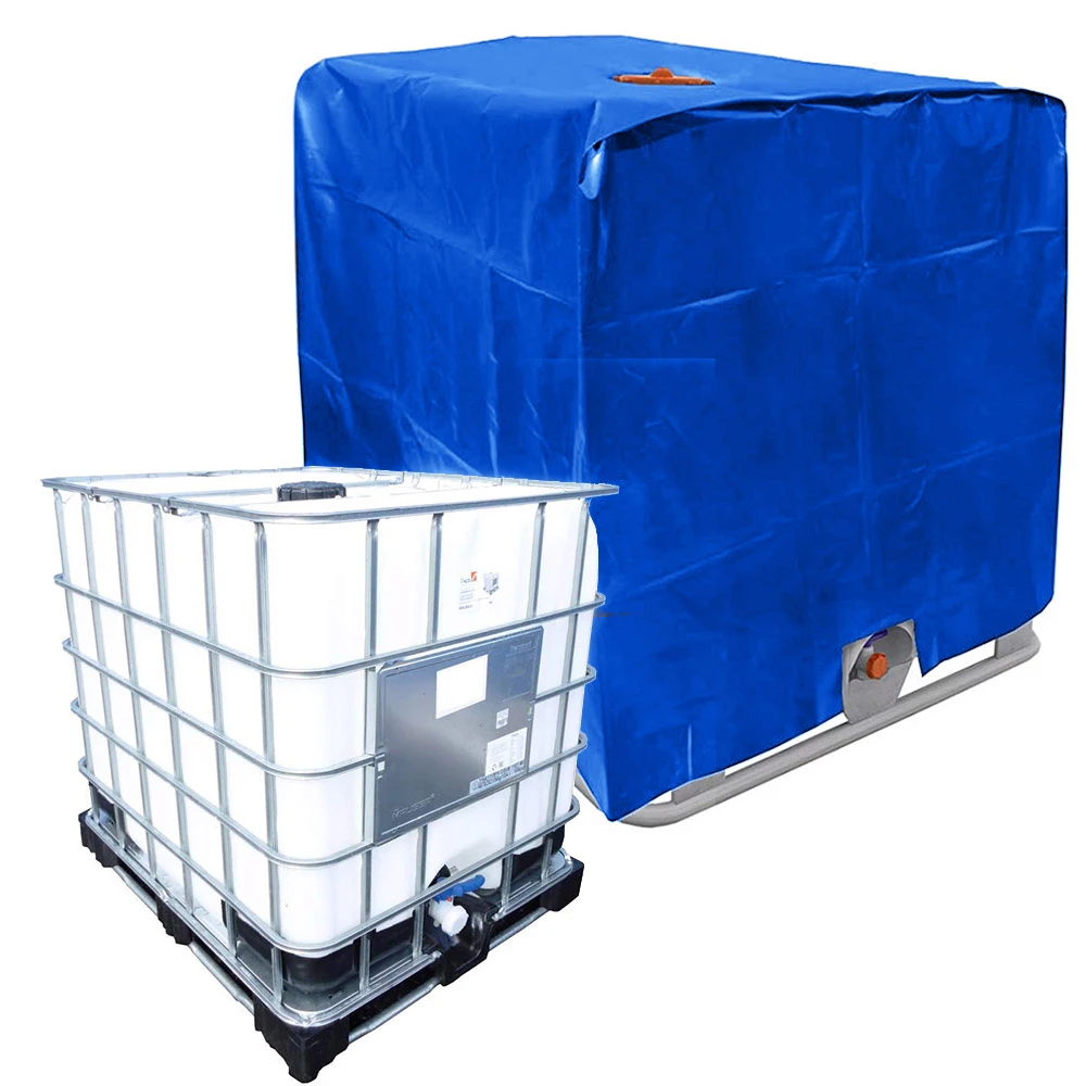 

Blue Waterproof Cover For 1000 liters IBC Container Cover Rain Water Tank Foil Anti-Dust Cover Sun Protection Oxford Cloth 210D