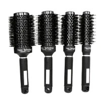 professional boar bristle hair round comb curling hair brush ceramic ion round barrel comb salon hairdressing hair styling tools