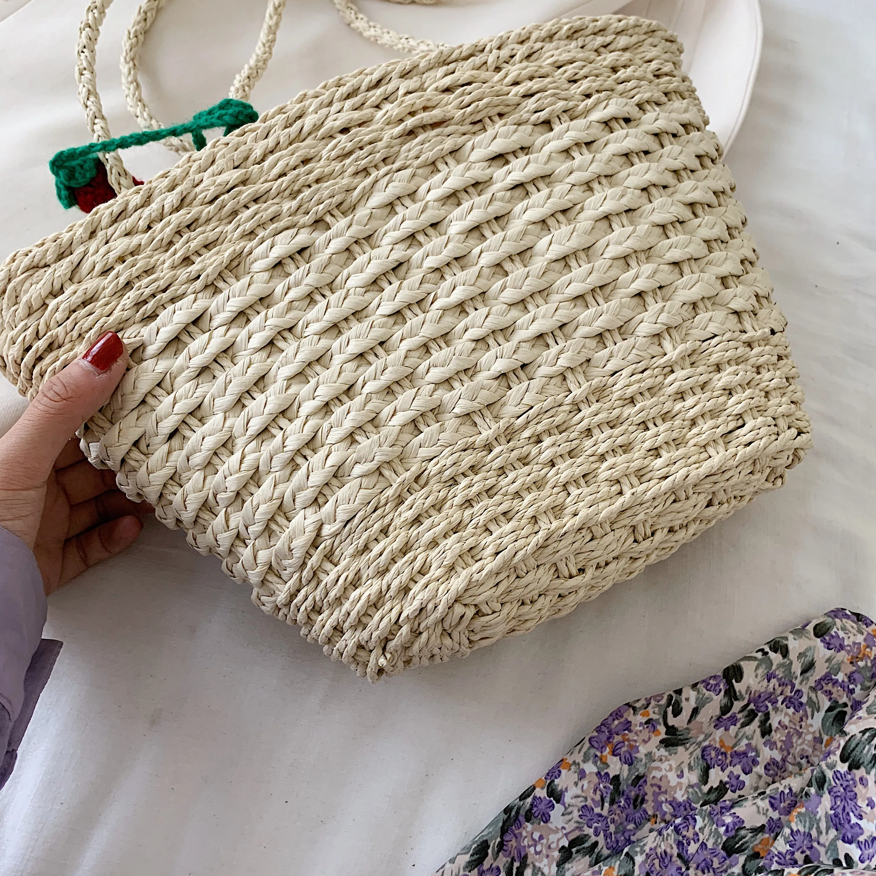 Соломенная Сумка на плечо для женщин плетеная пляжная сумочка ручной работы в