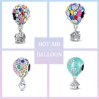 Шарм-подвеска воздушный шар из серебра 925 пробы с яркой эмалью