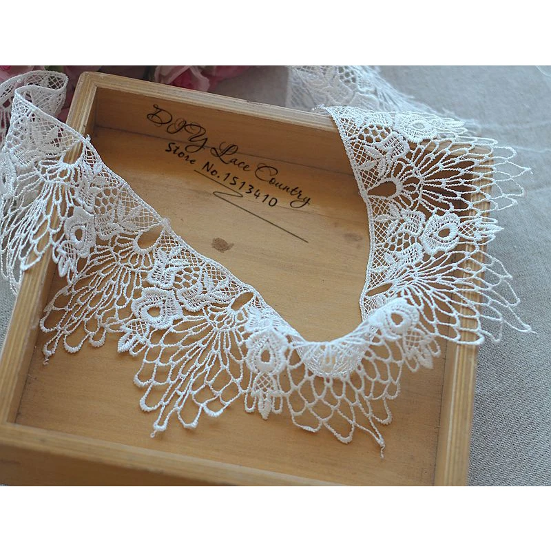 Кружевная ткань с павлином белая ярдов/партия бахромой из перьев для невесты