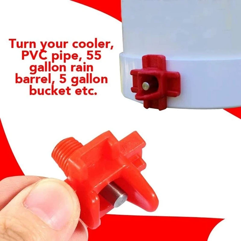 

New 100Pcs Horizontal Side Mount Automatic Poultry Nipples Clean Drinker Waterer for Chicken