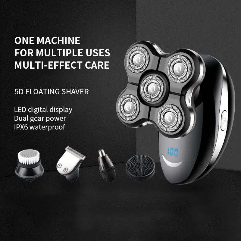 

Shaving Head Artifact Self-Scraping Special Multi-Function Shaver Electric Three-in-One Five-in-One Smart Male Five-Head