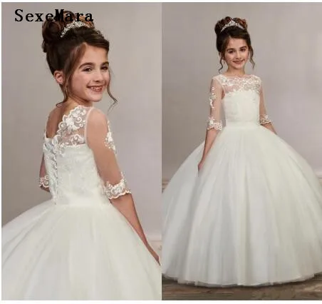 Великолепное платье для первого причастия детское принцессы одежда девочек