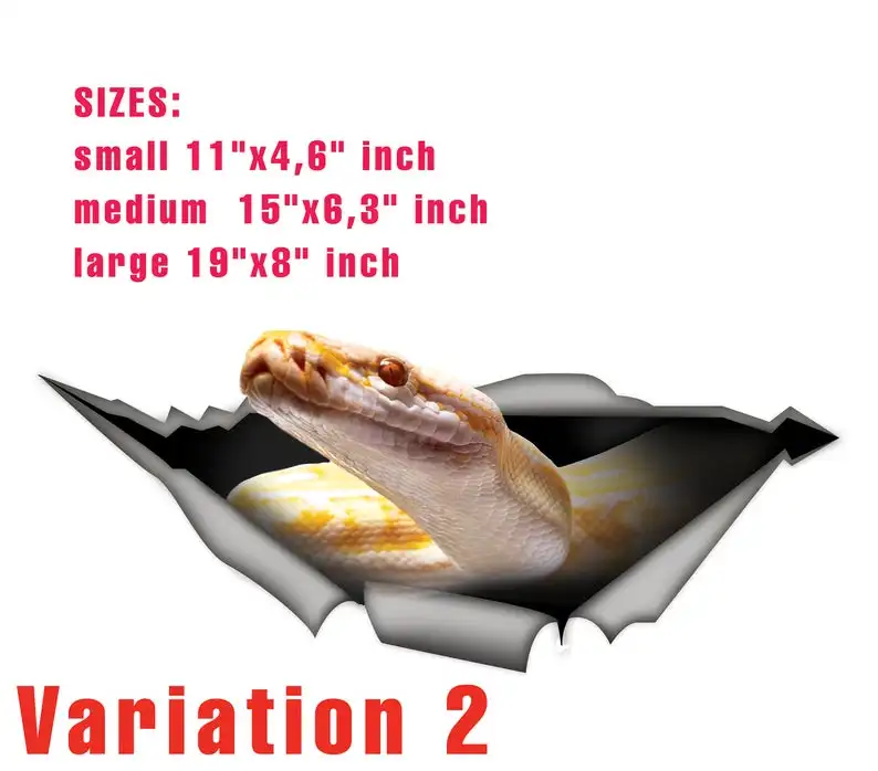 

2021 Albino Burmese python car decal, Vinyl decal, car decoration, snake decal, python sticker, reptile decal