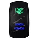 12V 24V морской автомобиль Лодка грузовик лебедка клавишный выключатель питания SPST, 5-контактный разъем ВКЛ-ВЫКЛ, зеленый и синий светодиодные кнопочный переключатель для Лиги