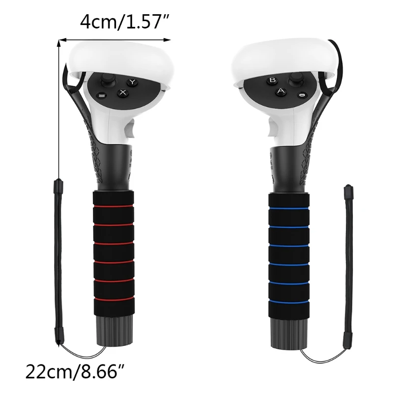 

Extension Rod Dual Handles Extension Grips for -Oculus Quest 2/Quest1/Rift S Controllers Playing Beat-Saber Fencing game