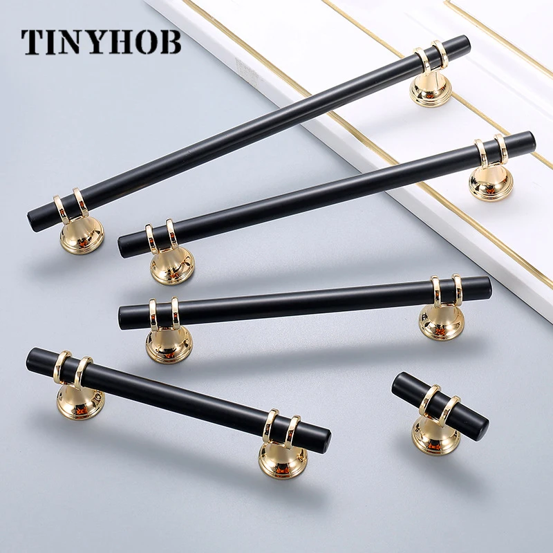 Черные ручки для гардероба элегантные и шкафа Длинные мебели 2 15 дюймов|Ручки