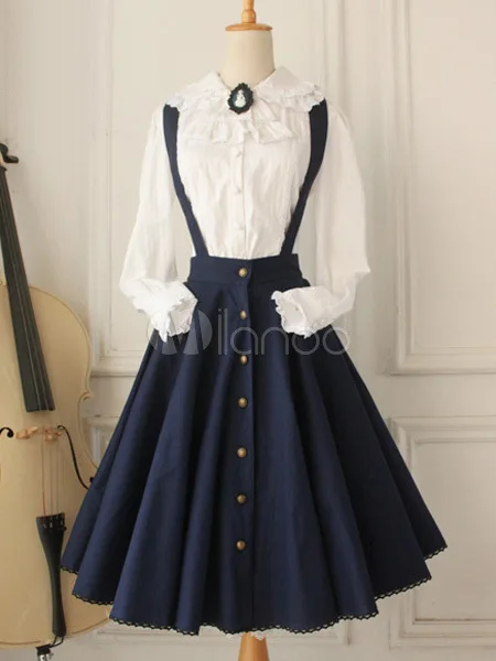 

Small fresh, age-reducing, light-cooked waist and slim suspender skirt