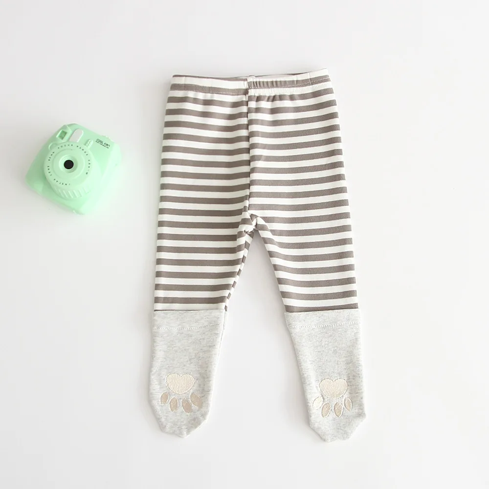 

Yg Brand Children's Wear Spring And Autumn New Cotton Striped Embroidered One-piece Pantyhose Baby Underpants