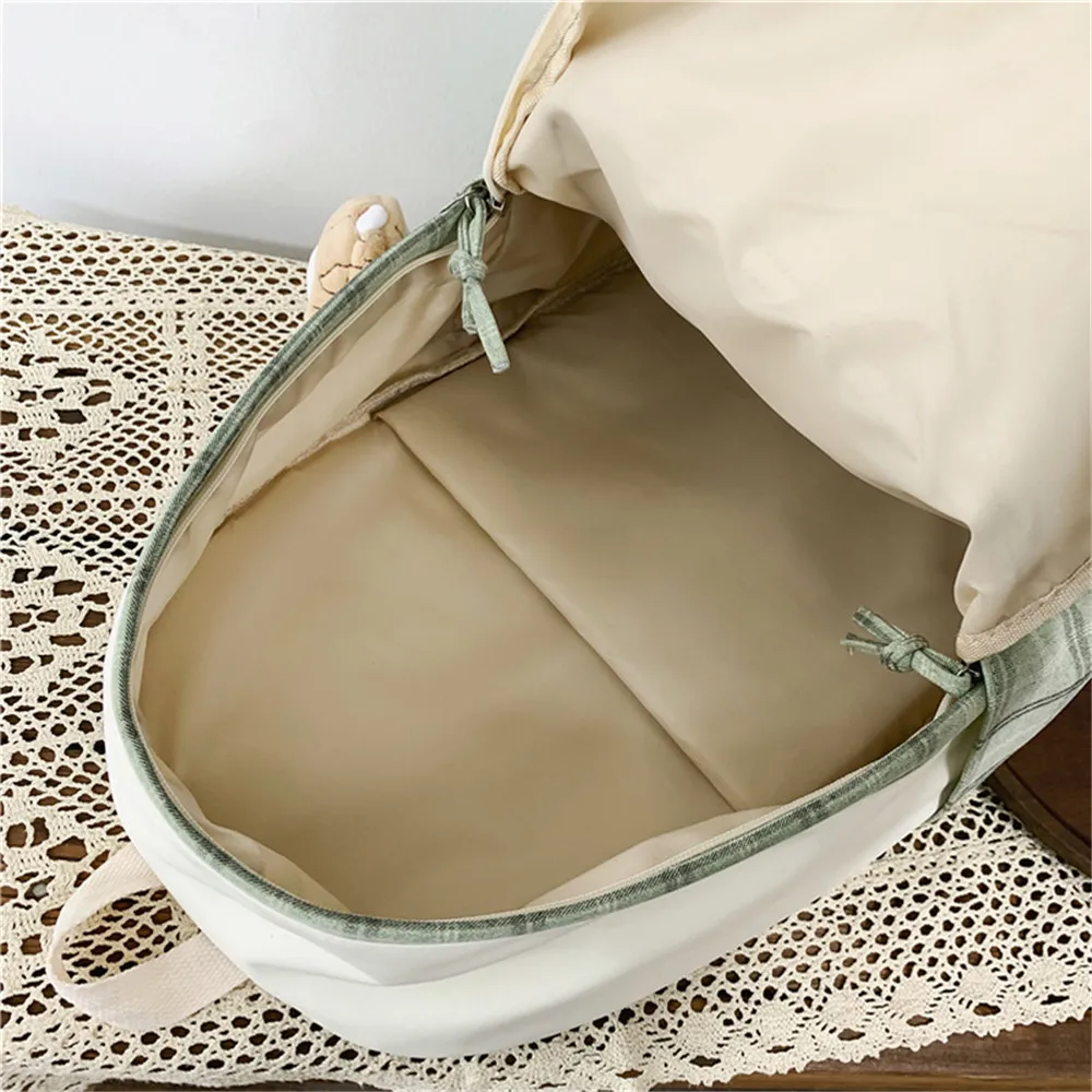 

New Fashion Plaid Pattern Designer Ladies Backpack High-quality Nylon Youth Student Backpack Casual Women's School Bags Bolsos