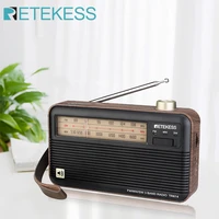 retekess tr614 retro portable radio fmmwsw for elderly support 3 5mm headphone usb charging cable with retractable antenna