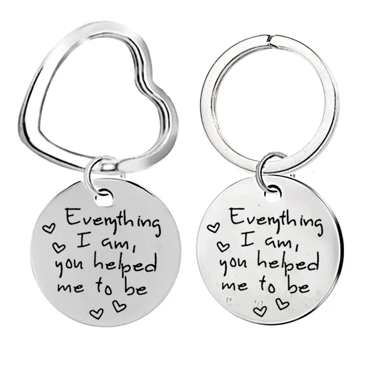 Подарок родителям на праздник все что я помог мне: брелок из нержавеющей стали |