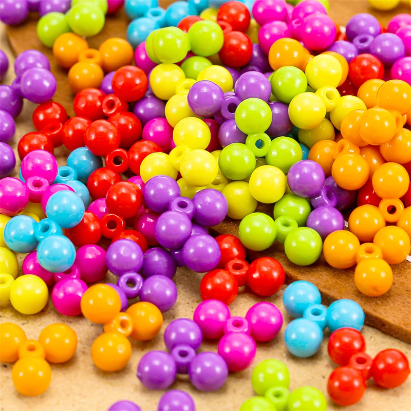 

200Pcs/lot Colorful Triangle Bead Loose Spacer Beads for Women Making DIY Bracelet Necklace Charms Jewelry Accessory