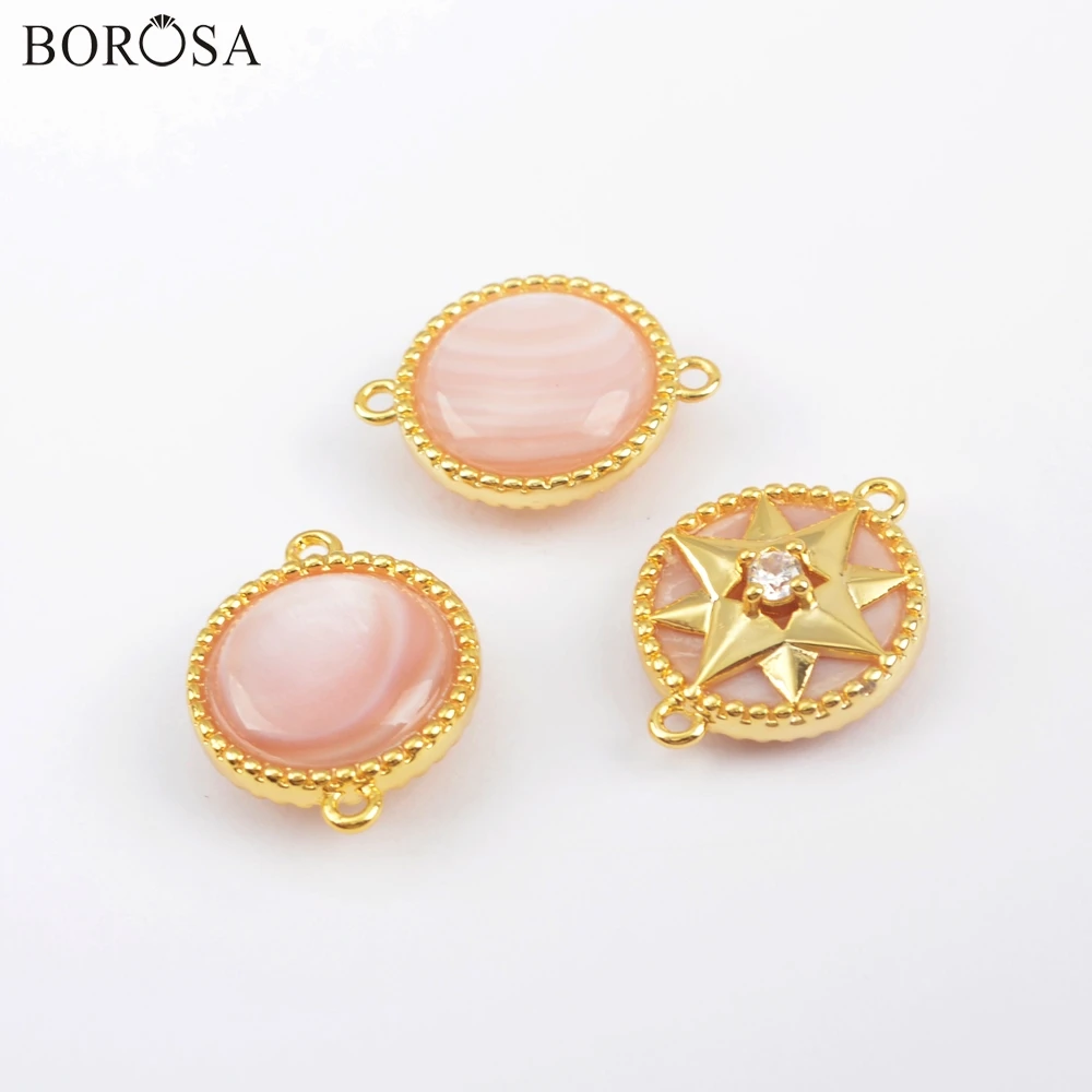 BOROSA 10 шт. подвески из натурального камня двойные шармы для изготовления
