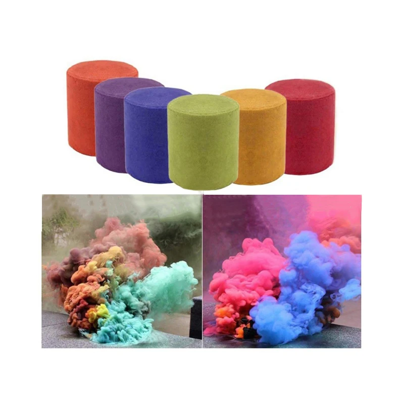 

Красочные дымовые таблетки с эффектом торта, портативная фотография, костюм для свадьбы, Хэллоуина, вечеринки, реквизит в виде дымовой табл...