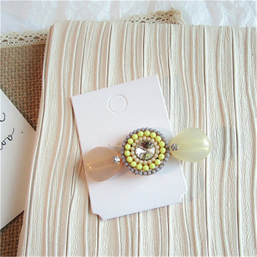 

Elegant Retro Hairpin Macaron Color Hairpin Crystal Pearl Hairpin Side Clip Headdress Haie Accessories