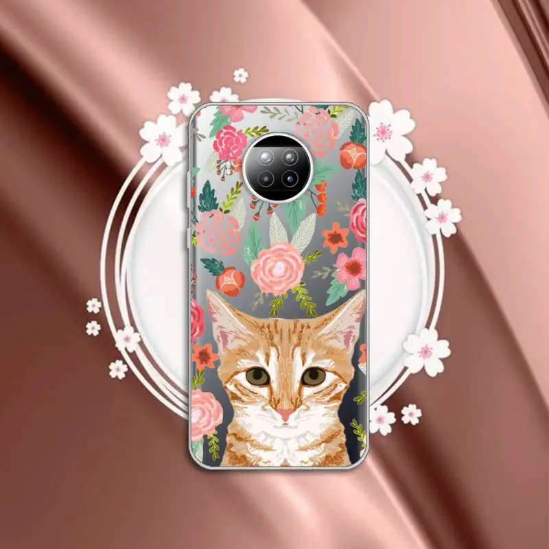 

Animal flower dog cat cute Phone Case Transparent for Xiaomi mi Redmi note 10 t 8 9 pro lite 11 Samsung S 8 9 10 20 plus ultra