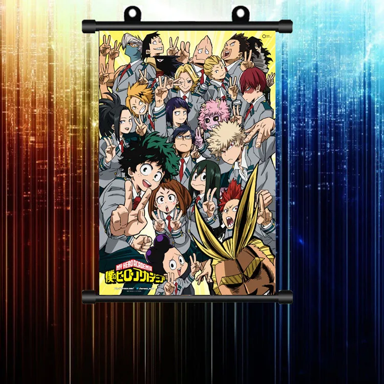 Аниме Мой герой Академия плакат прокрутки Висячие фотографии 20 см x 30 см| |