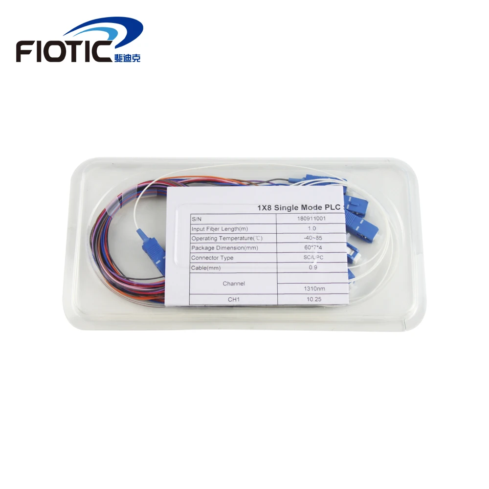 Одномодовый 1x8 мини волоконно оптический ПЛК Сплиттер FTTH 1*8 0 9 мм стальная трубка