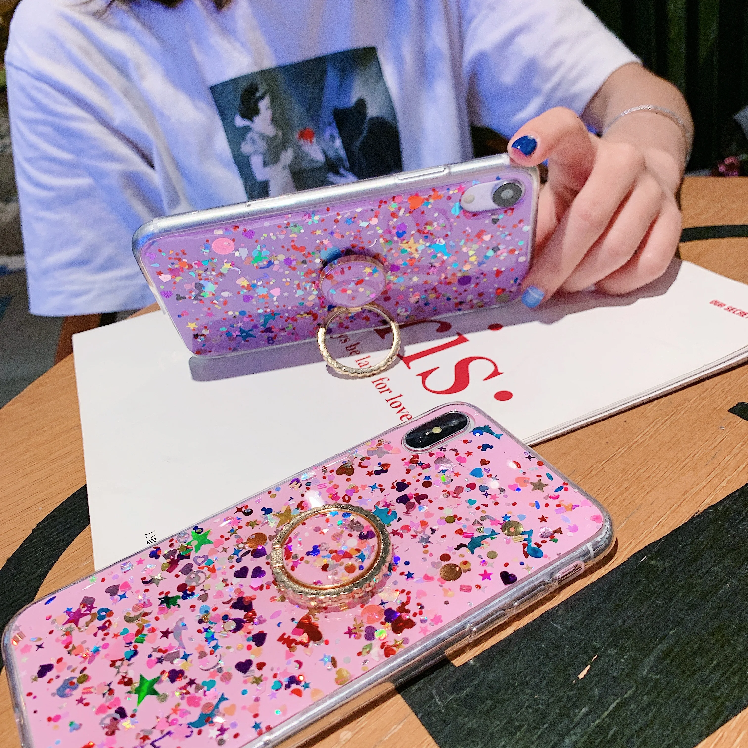 Блестящее кольцо с блестками для huawei P30 Pro, чехол для huawei P20 Lite mate 20 pro Y9 Y7 Honor 20 Pro10I, задняя крышка для телефона