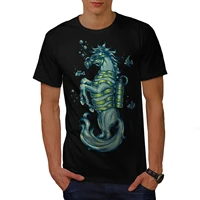 unique design scuba diver funny sea horse t shirt summer cotton o neck short sleeve mens t shirt new size s 3xl