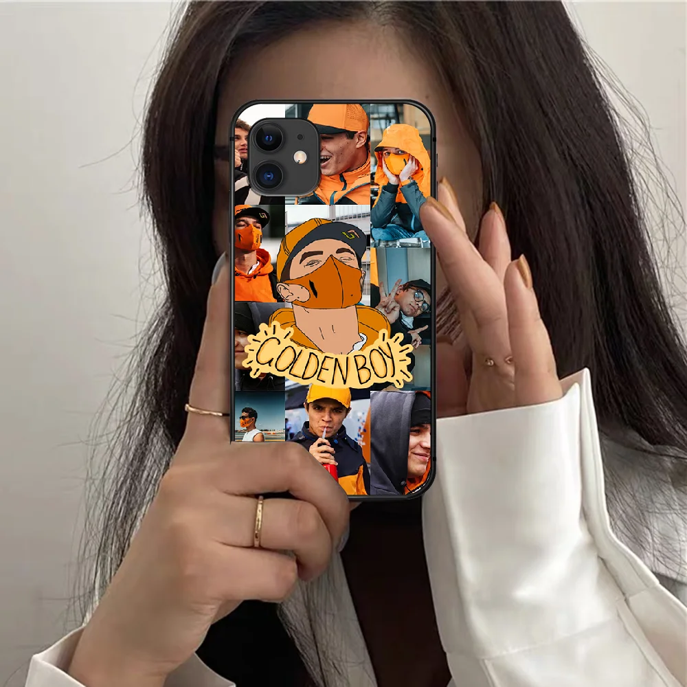 

Racing Lando Norris Phone Case For Iphone 12 Mini 11 PRO X XR XS MAX 6 6s 7 8 Plus 4 5 5s SE 2020 black Cover Luxury Funda