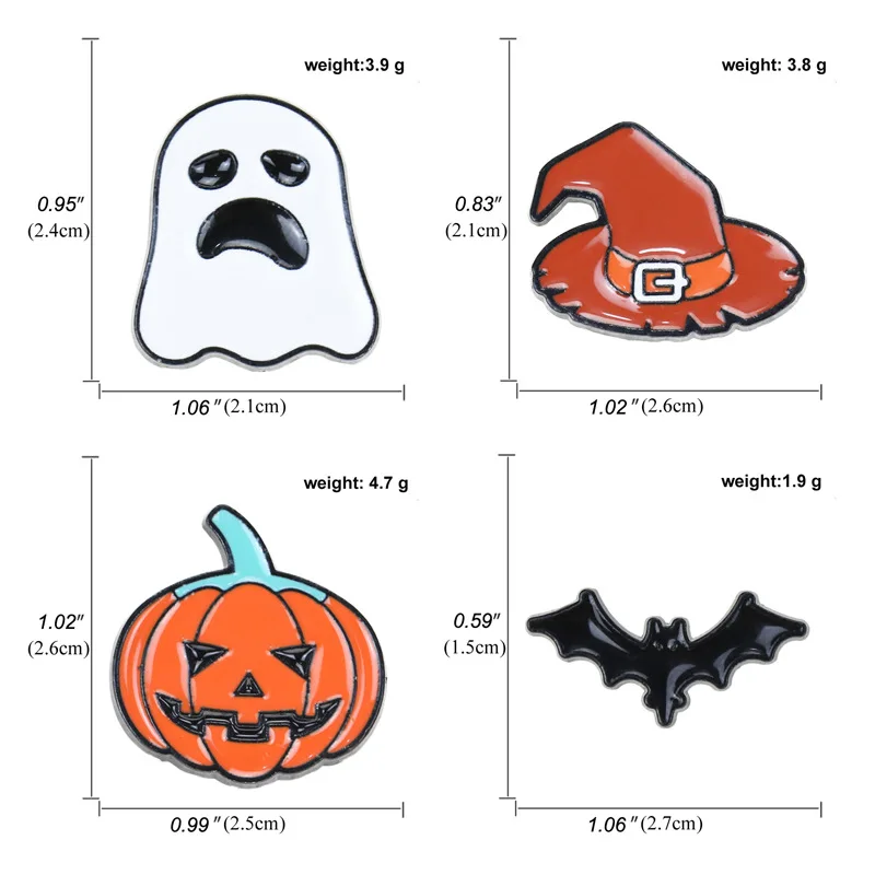 Новая мода Хэллоуин брошка мультфильм забавная тыква летучая мышь призрак