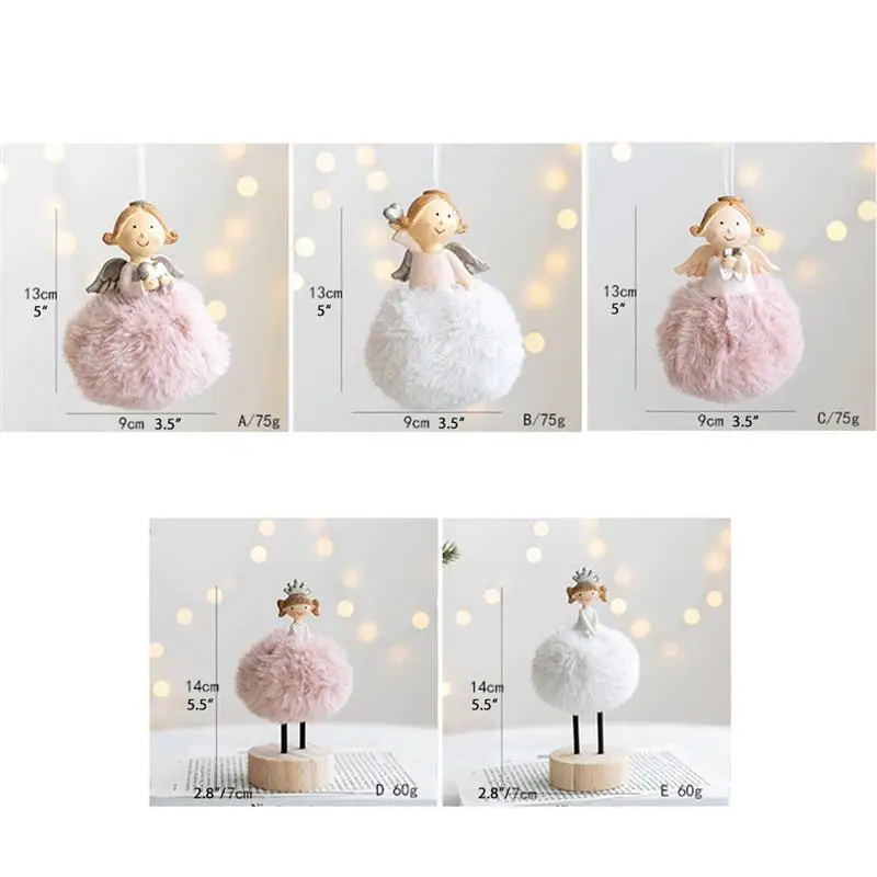 

5 Styles Merry Christmas Angel Plush Doll Pendant Christmas Tree Hanging Xmas Decorations for Home Decor Children Gift