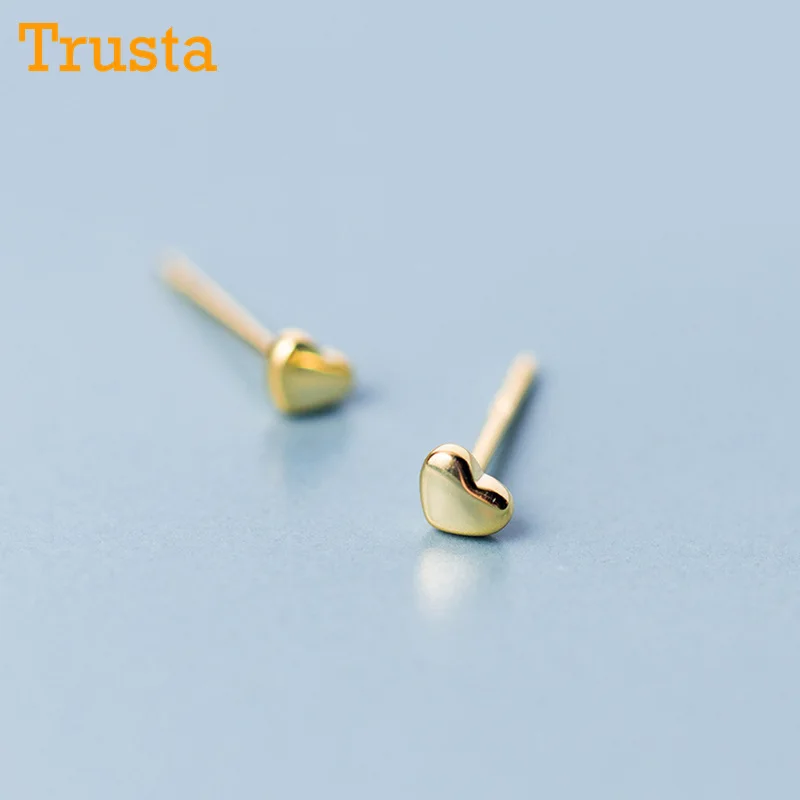 Серьги гвоздики из серебра 2018 пробы с сердечком|earrings gift|heart stud earringsfashion earrings |