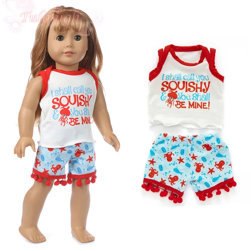 Костюм летний короткий в полоску Осьминог 18 дюймов 43 см | Игрушки и хобби