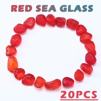 20pcs sea beach glass beads jewelry pendant for earrings necklace bracelet flower pots aquarium fish tank decoration 8 12mm